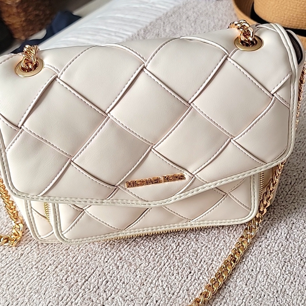 Michael Kors cream crossbody